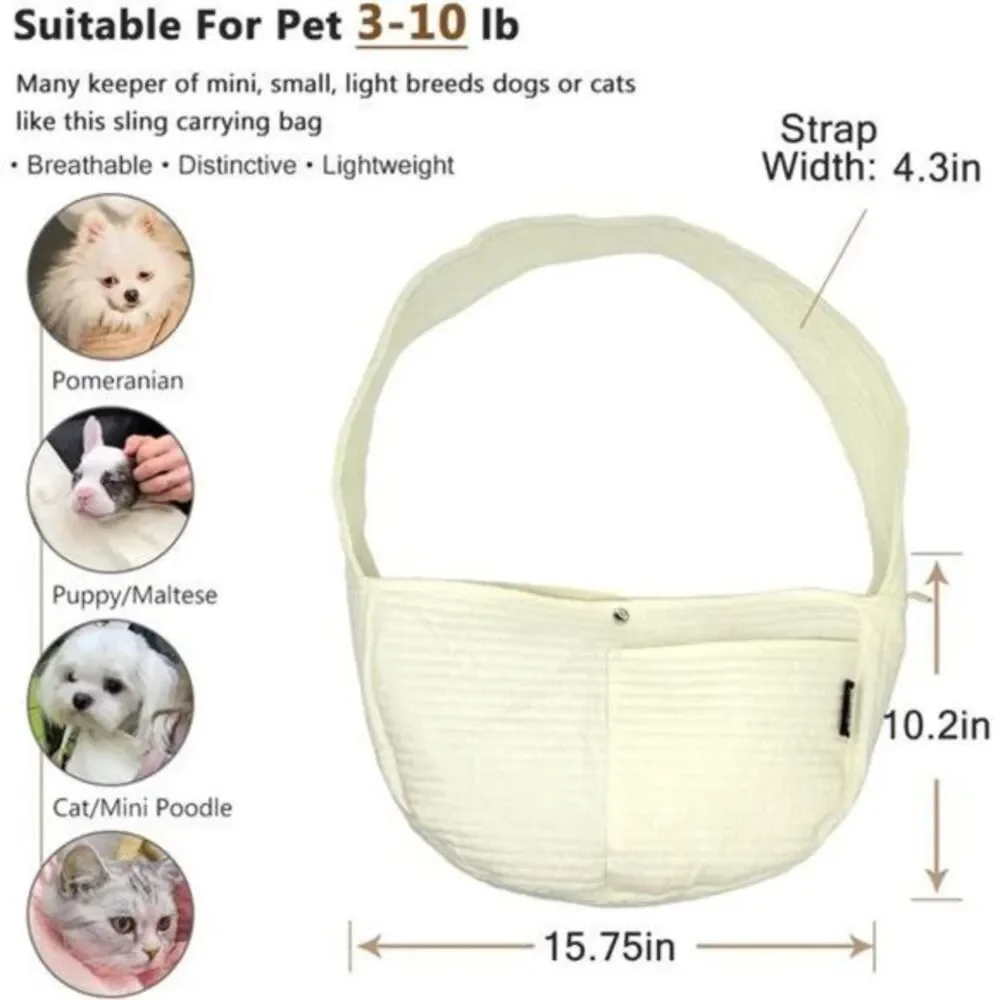 Dog Cat Carrier Sling Pet Bag Travel Shoulder‎ Tote Puppy Small Carry Pack